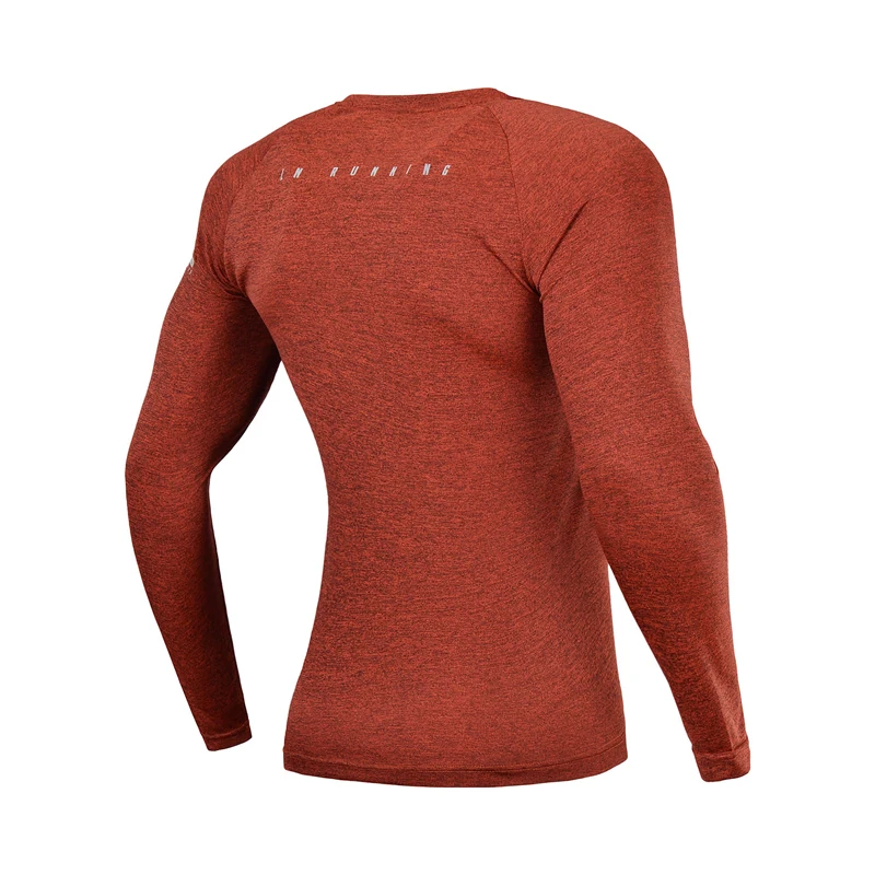 Li-Ning мужские футболки для бега, облегающие, полиэстер, дышащие, быстросохнущие, с подкладкой, удобные, спортивные футболки, топы ATLN003 MTL984