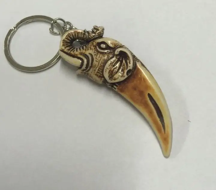 

Free Shipping Hot 12 pcs Resin Faux Elephant Amulet Biker Keychain