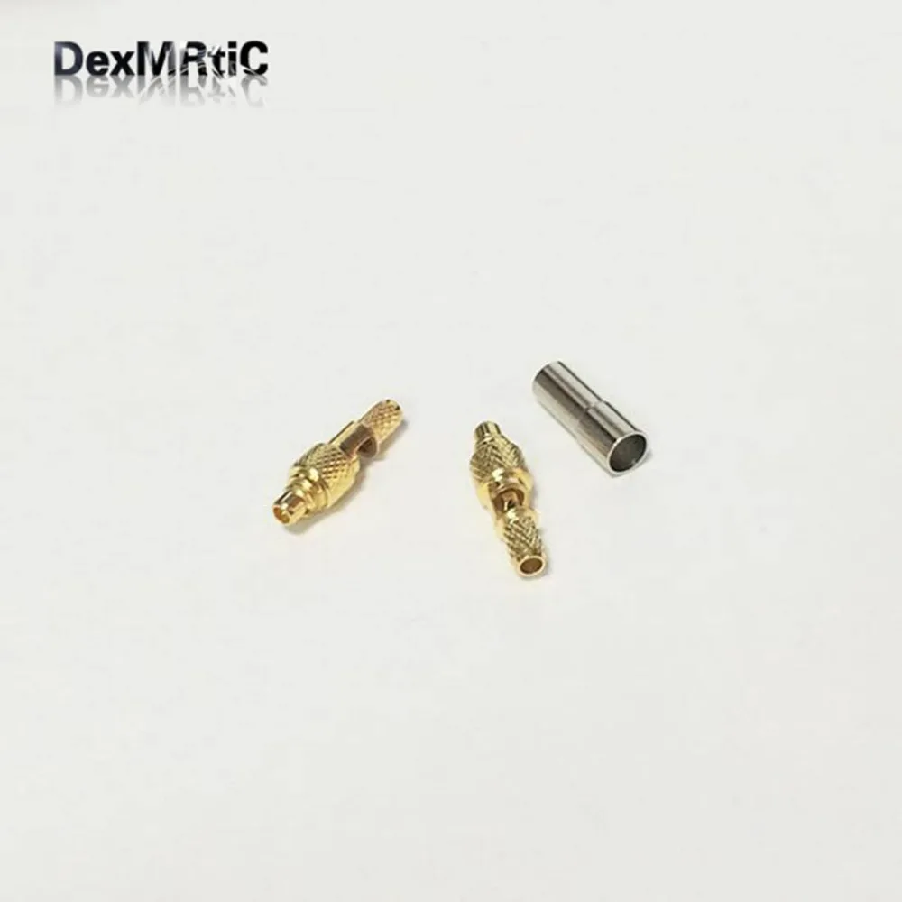 1 шт. новинка штекер MMCX RF Coax обжимной разъем для RG316 RG174 LMR100 прямой позолоченный