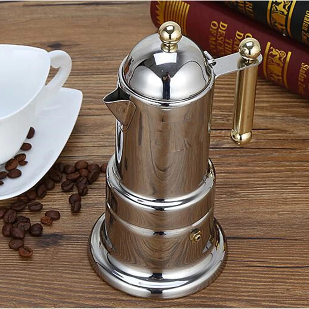 Italian Espresso Maker Thicken Stainless Steel Moka Pot Percolator Latte Coffee | Дом и сад