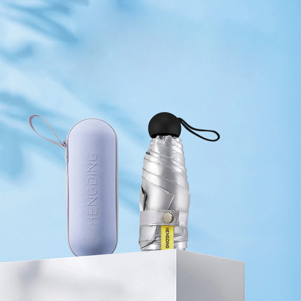 Хранение дождливый день пушистый зонтик водонепроницаемый титановый Серебряный