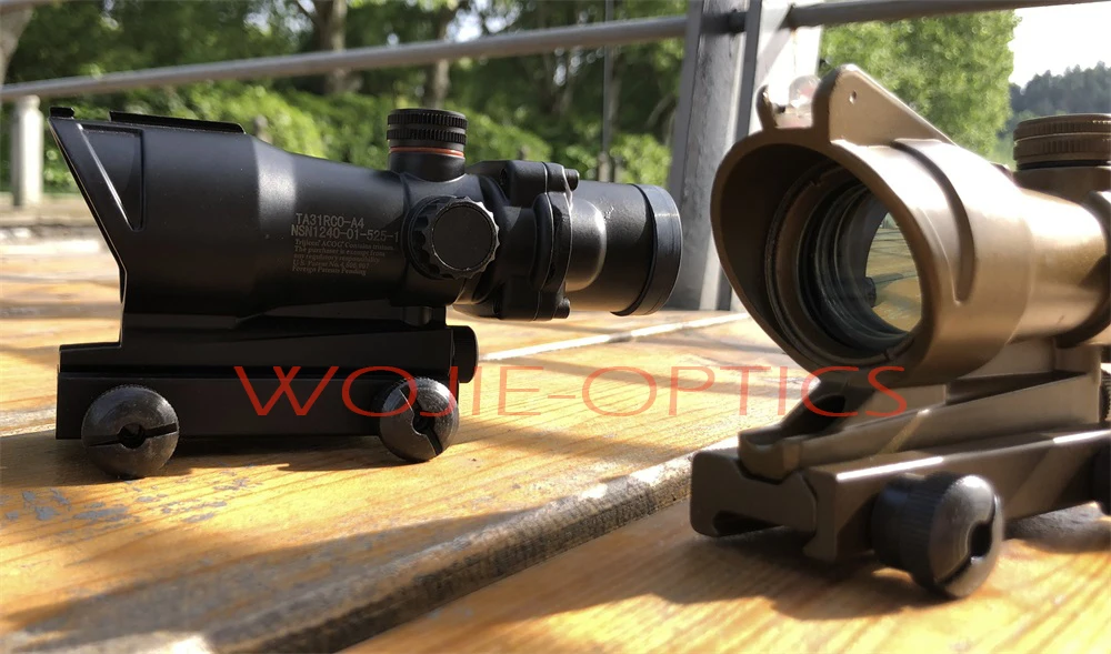 Trijicon T-eagle ACOG 1x32 оптические винтовки прицелы пятнистость красная точка M416 сетка с 20 мм креплениями прицел охотничья Оптика прицел