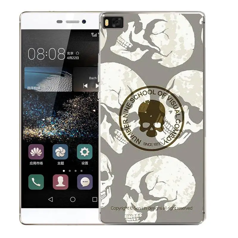 QMSWEI TPU Phone Case For huawei P10plus honor7 8 9 Y3 5A 5C 6A 6S 3c 4c P8 P9lite Soft Skull Clear Silicone Cover Free shipping |