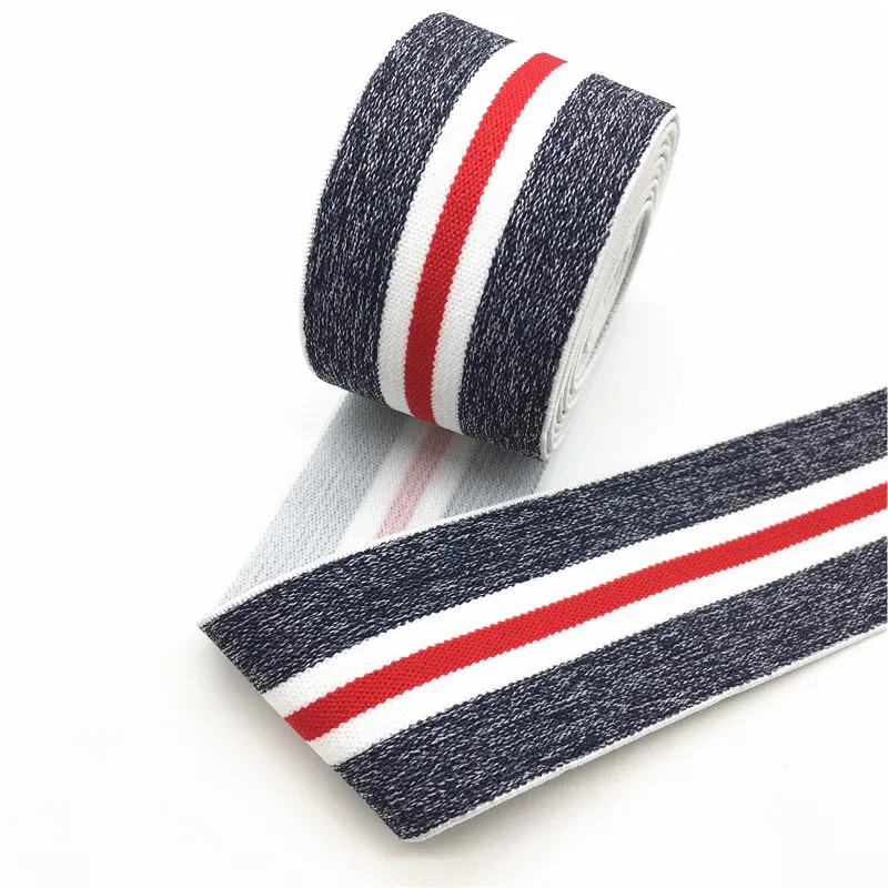 Striped 10 40 мм нейлоновая красочная резиновая резинка полосатые плечевые нижние ремни для тесьма для одежды Швейные DIY аксессуары для одежды 1 метр - Цвет: Striped 10