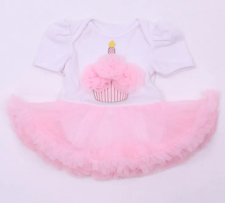 Детское платье с аппликацией в виде короны на 1 й день рождения|romper clothing|newborn baby girl