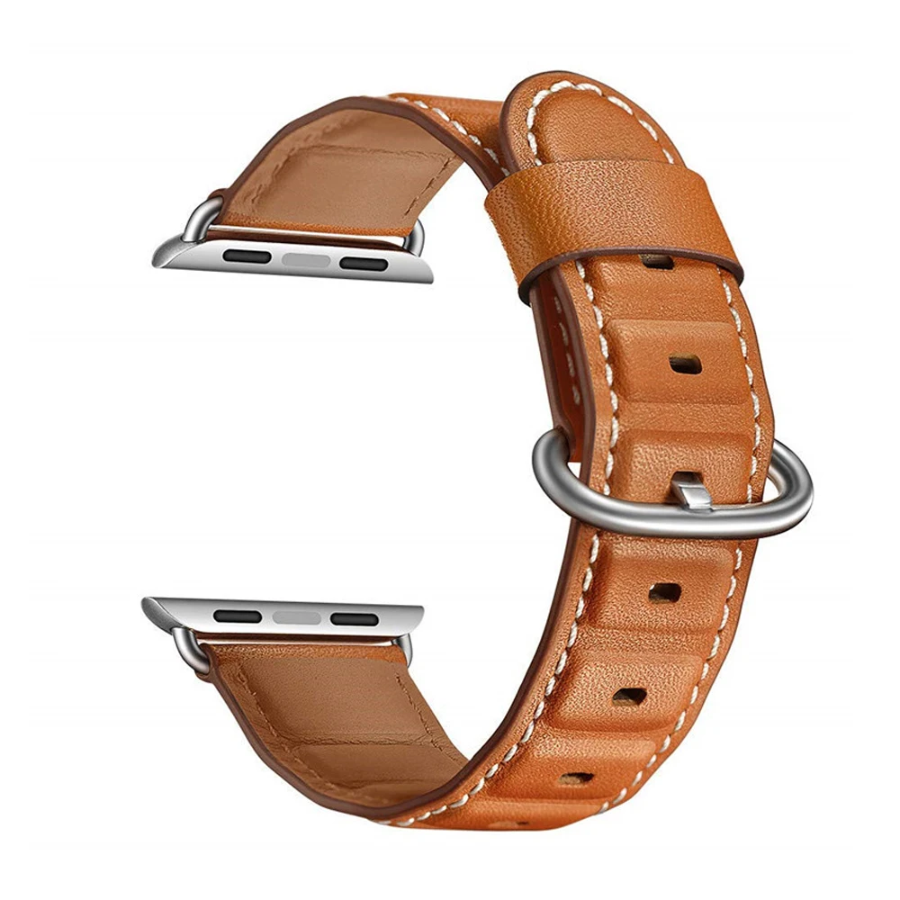Ремешок из натуральной кожи для apple watch 42 мм 38 44 40 iwatch series 4 3 2 1 Аксессуары сменный