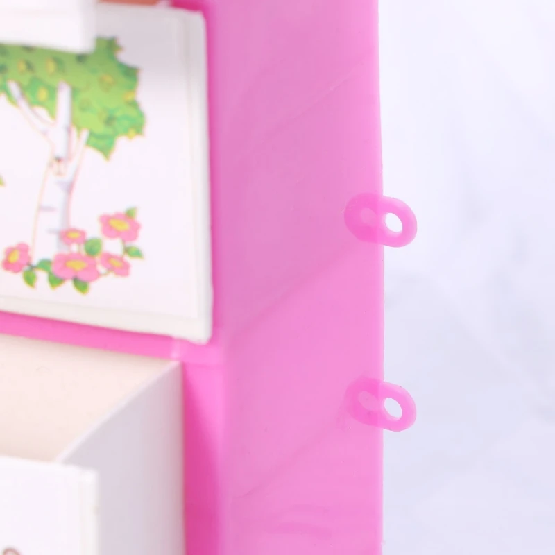 

1Pc New Printing Closet Wardrobe Cabinet For Doll Accessories Toys Kids Toy