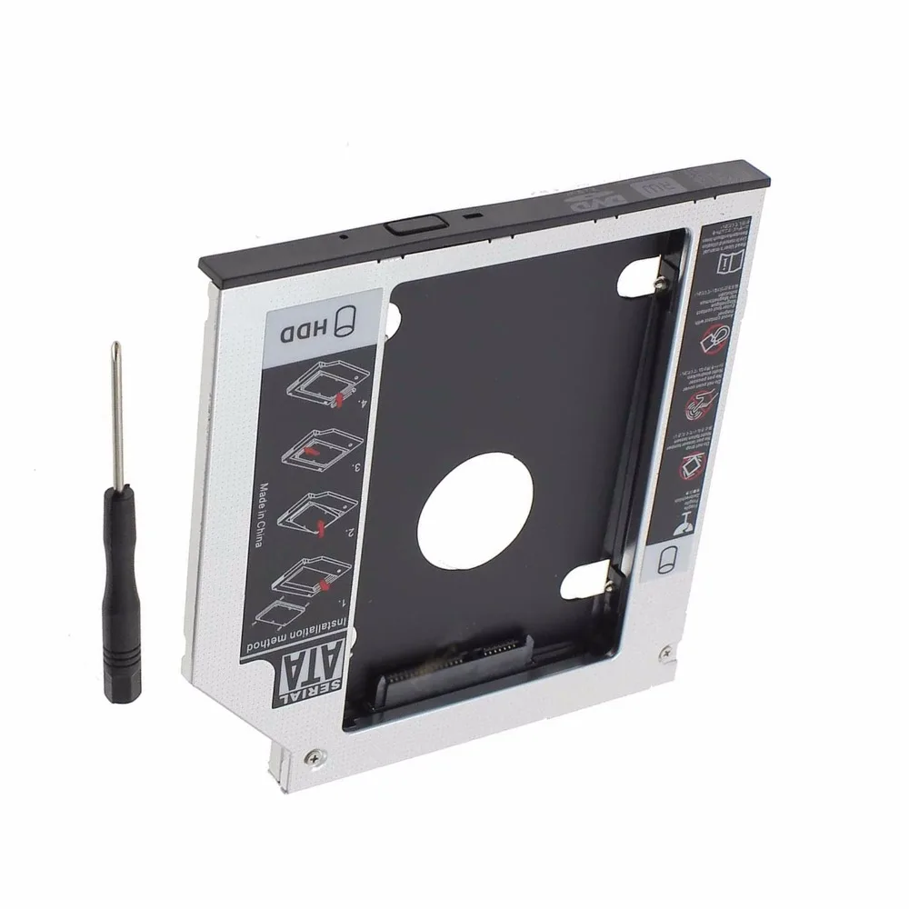 2.5 &quotSATA Алюминий 2nd жесткий диск SSD HDD Caddy Bay адаптер для Fujitsu Lifebook A530 a531 AH530 t731 t900 t901