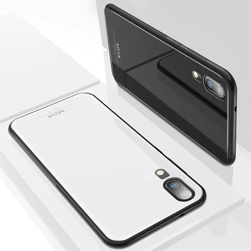 Чехол для Huawei P20 p30 pro MSVII силиконовый защитный чехол lite закаленное стекло задняя