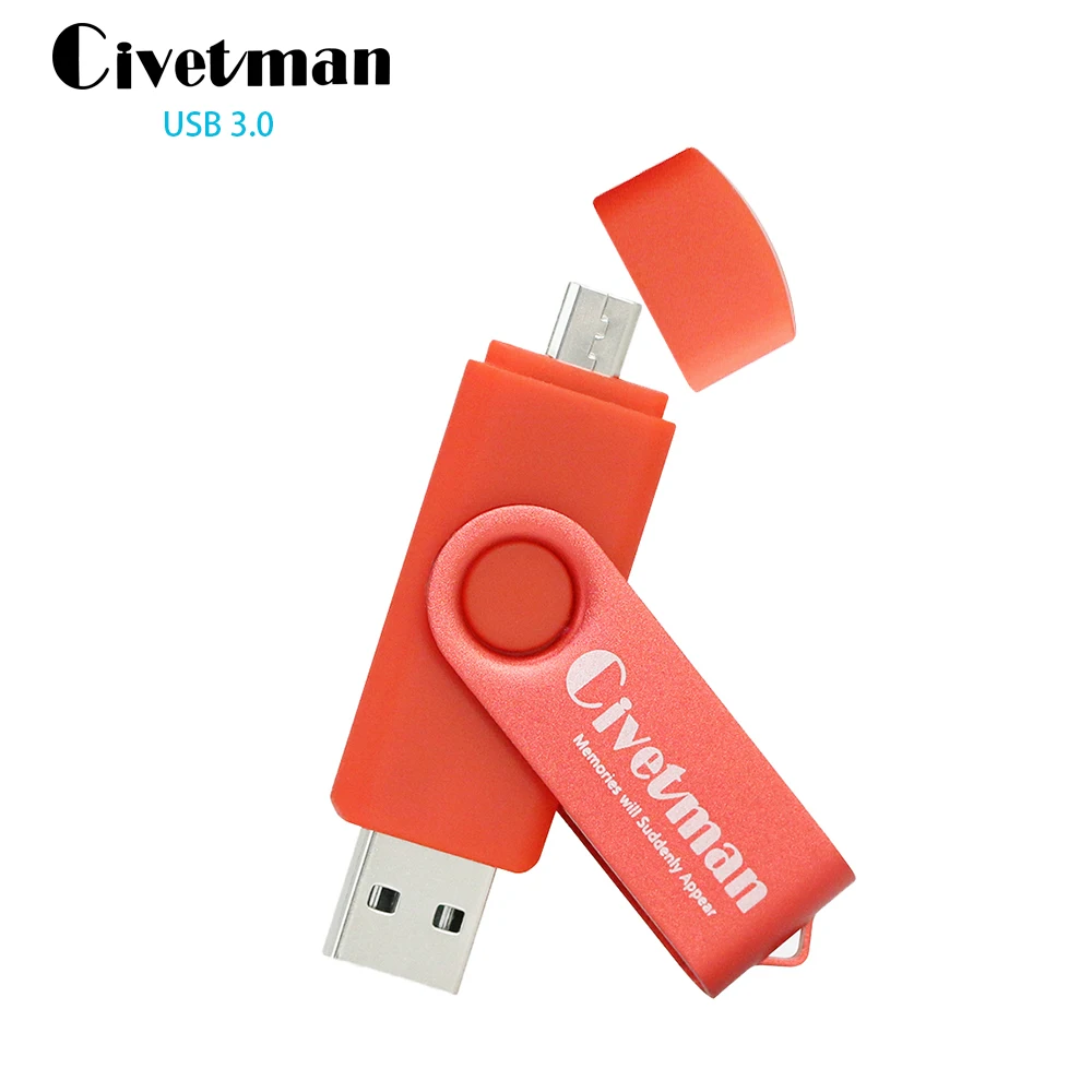 Новый OTG USB флэш накопитель для смартфона планшета ПК 8 ГБ 16 32 64 Гб 128