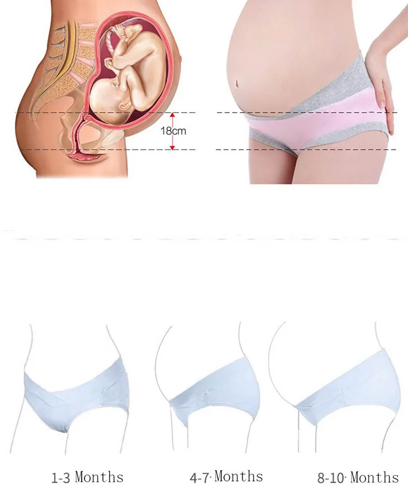 

Pregnant Women Render Pants Low-waist Panties Underwear Holding Stomach Adjustable Underpants Seamless Soft Care Abdomen Clothes