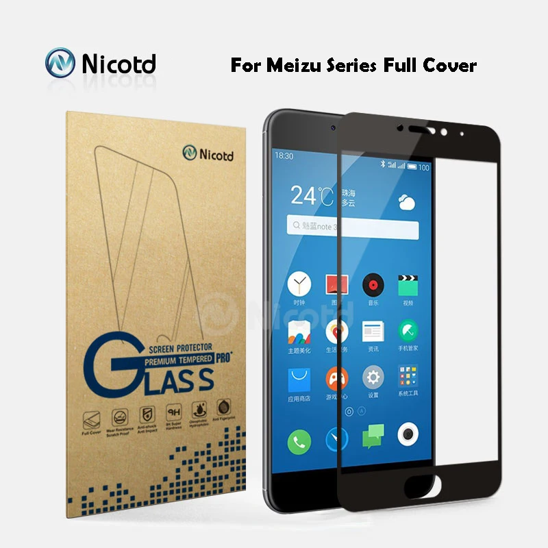Закаленное стекло с полным покрытием для Meizu M5 Note M5s M3 M3S Mini Max M3E M3X Pro 6 Plus U10 U20 защита