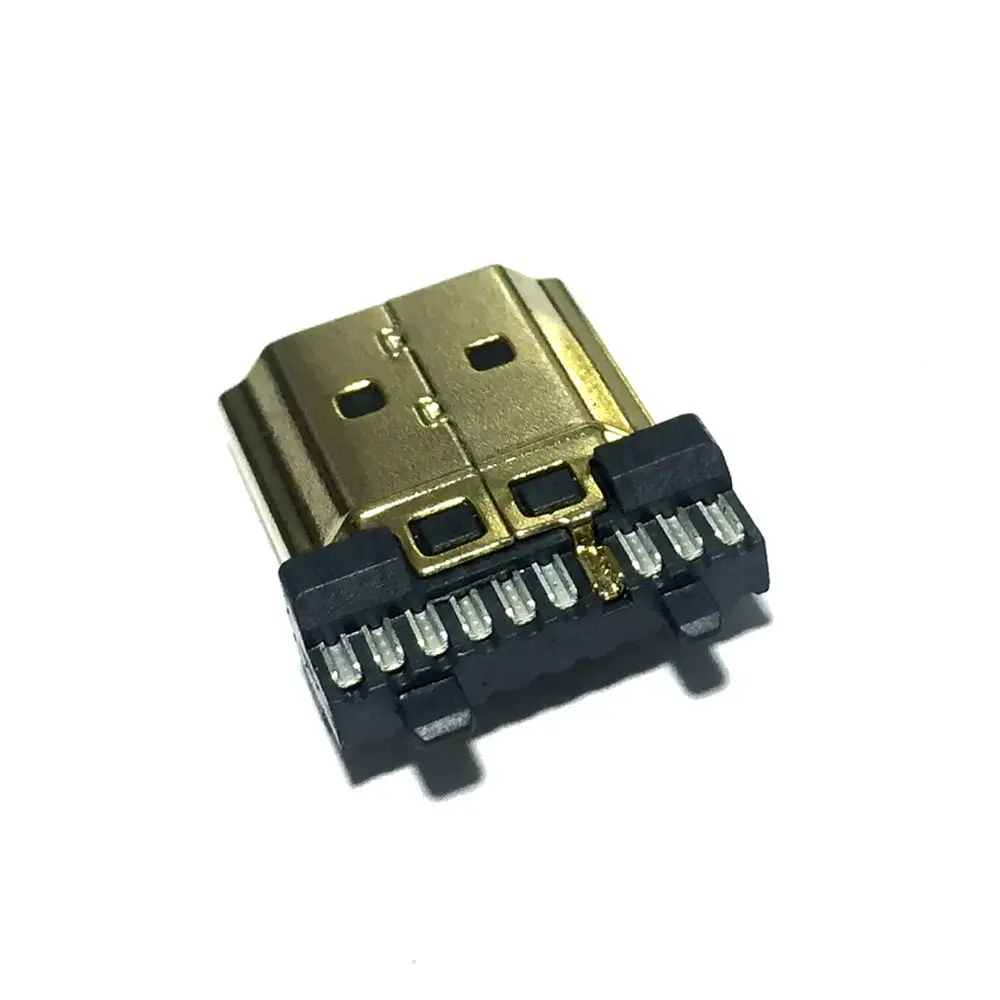 10 шт. сделай сам совместимый с HDMI Тип C Штекерный разъем типа папа 19 контактный PCB +