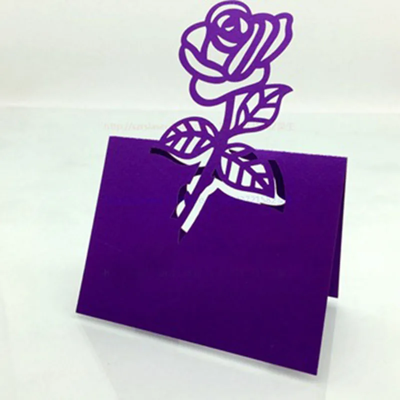 Горячее предложение 100 шт. лазерная резка розовая бумага держатель для карт