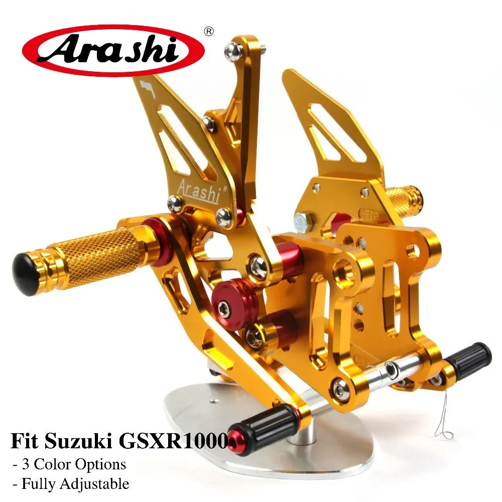 Араши Новый 1 компл. для SUZUKI GSXR1000 2017 2018 GSXR 1000 ЧПУ Rider Rearset Регулируемый подножки
