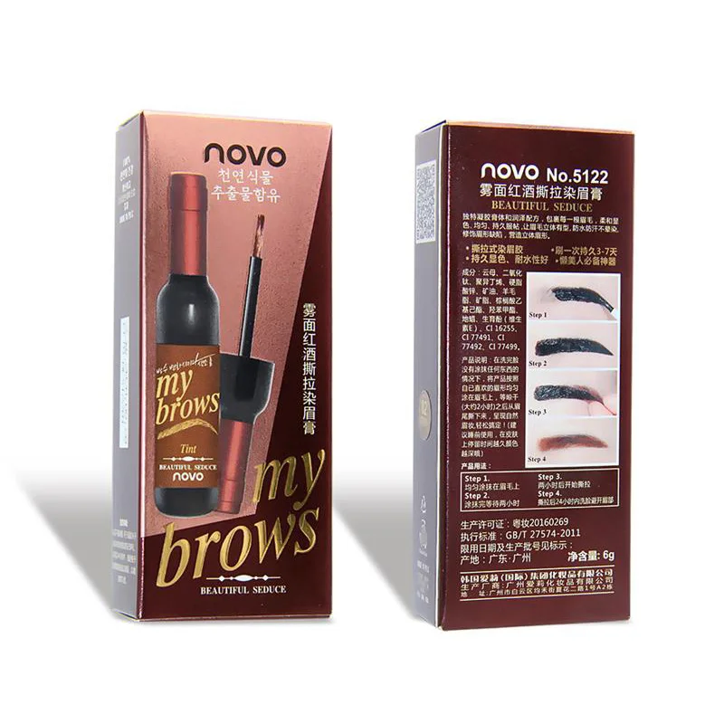Ново Марка шелушиться татуировки бутылки вина гель для бровей EYEBROW Shadow краситель