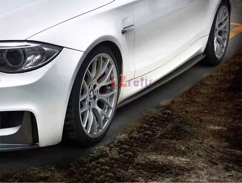 VZ стиль реального углеродного волокна сторона юбки 1 пара для BMW серии E82 м 2011