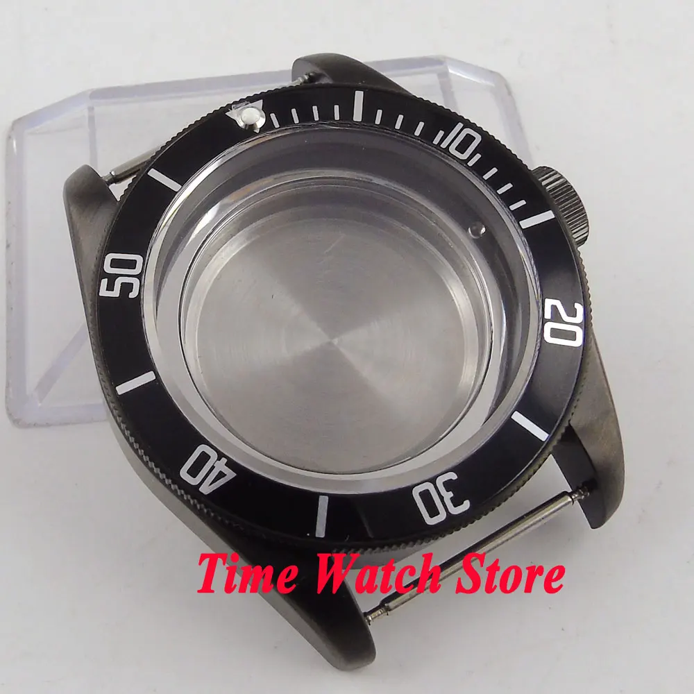 41 мм черная рамка сапфировое стекло модель чехол подходит для ETA 2836 MIYOTA 82 серии