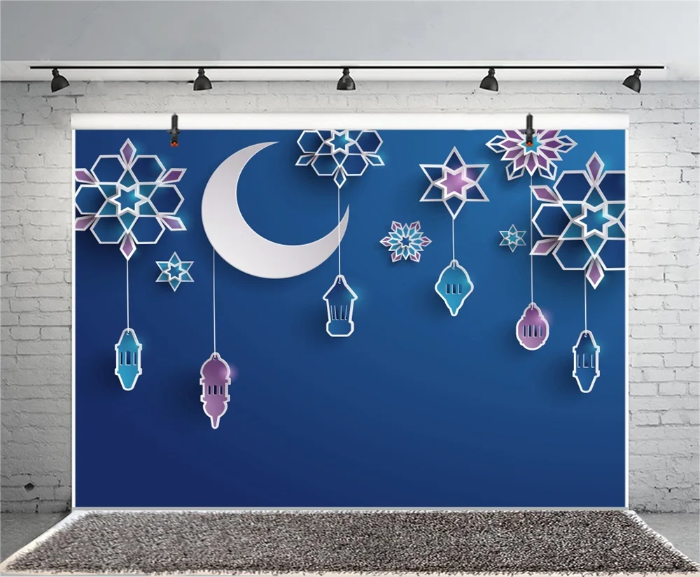 Фотофон Laeacco Eid Mubarak Рамадана karem фоны для фотостудии с изображением полумесяца
