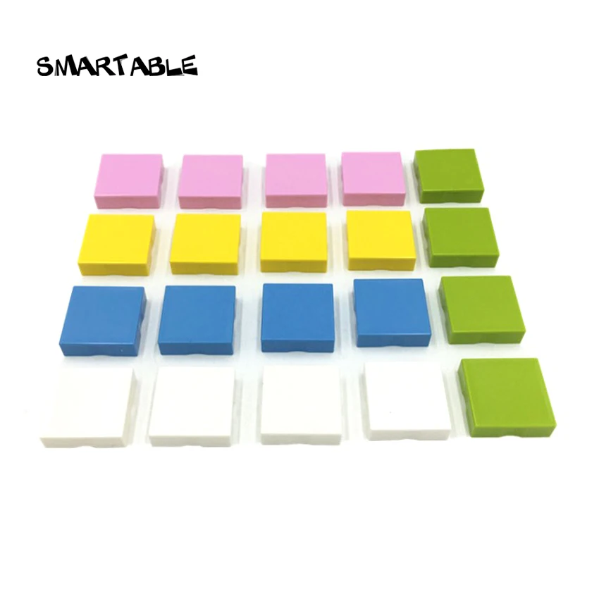 

Smartable Big Tile 2 x 2 with Groove Building Blocks Parts Compatible Major Brands Toys For Children Of Low Age Gift 40pcs/Set