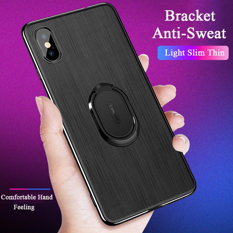 Автомобильный Магнитный чехол с кольцом для iPhone XS Max XR X 10 7plus 7 8 Plus Жесткий Тонкий 6