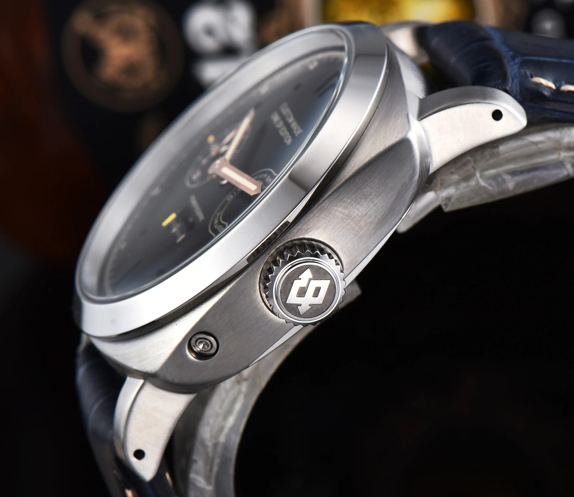 Для мужчин смотреть 44 мм автоматическое перемещение t 316L Нержавеющая сталь Чехол