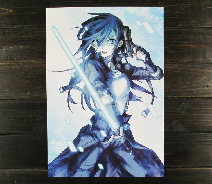 Cartoon Collection Sword Art Online DIY Coated paper Wall Sticker Anime Poster Decal Window Home Decor | Дом и сад