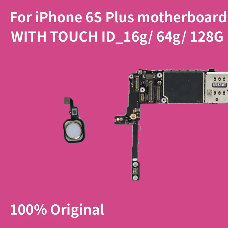Логическая плата 100% протестированная для iPhone 6S Plus материнская с сенсорным ID 16g 64g