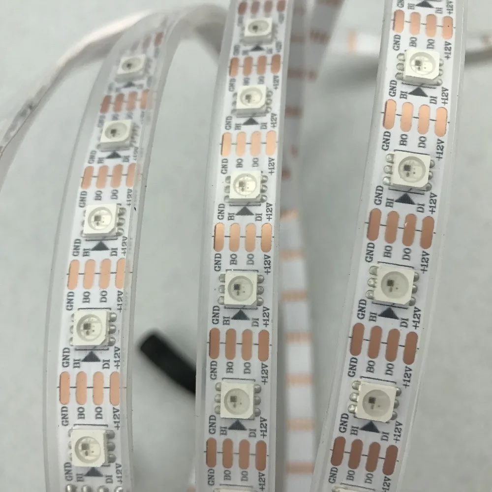 Светодиодная лента WS2815 12 в пост. Тока полноцветная RGB 5050 60 Светодиодный s/m 5 м