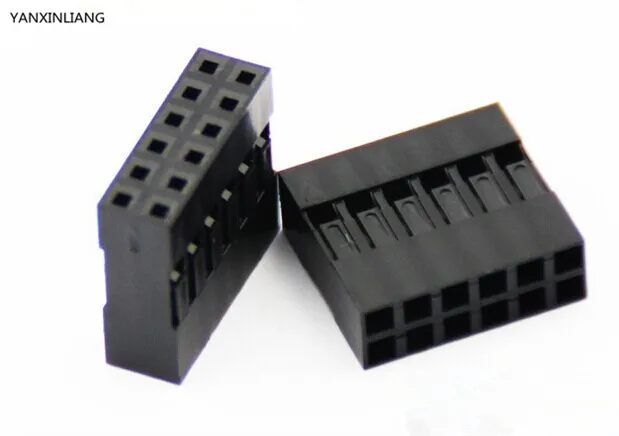 

50PCS/Lot 12 Pin 2x6 Pin 2.54mm Double Row Plastic Dupont Head Jumper Wire Cable Housing Female Pin Connector
