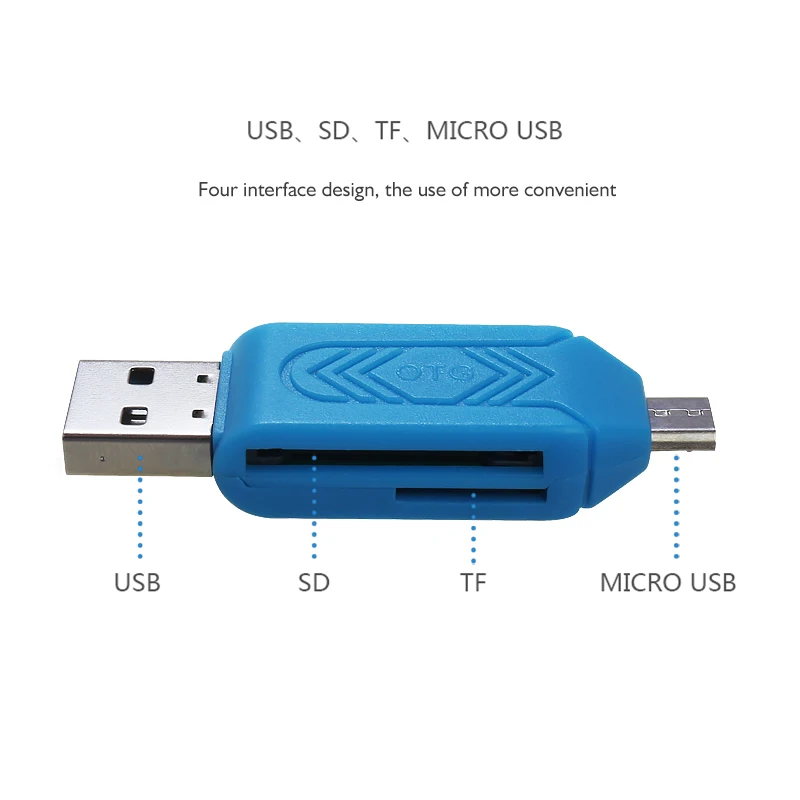 Sovawin Универсальный кардридер Micro USB OTG SD TF 4 в 1 мобильный телефон компьютер 2 0 карта