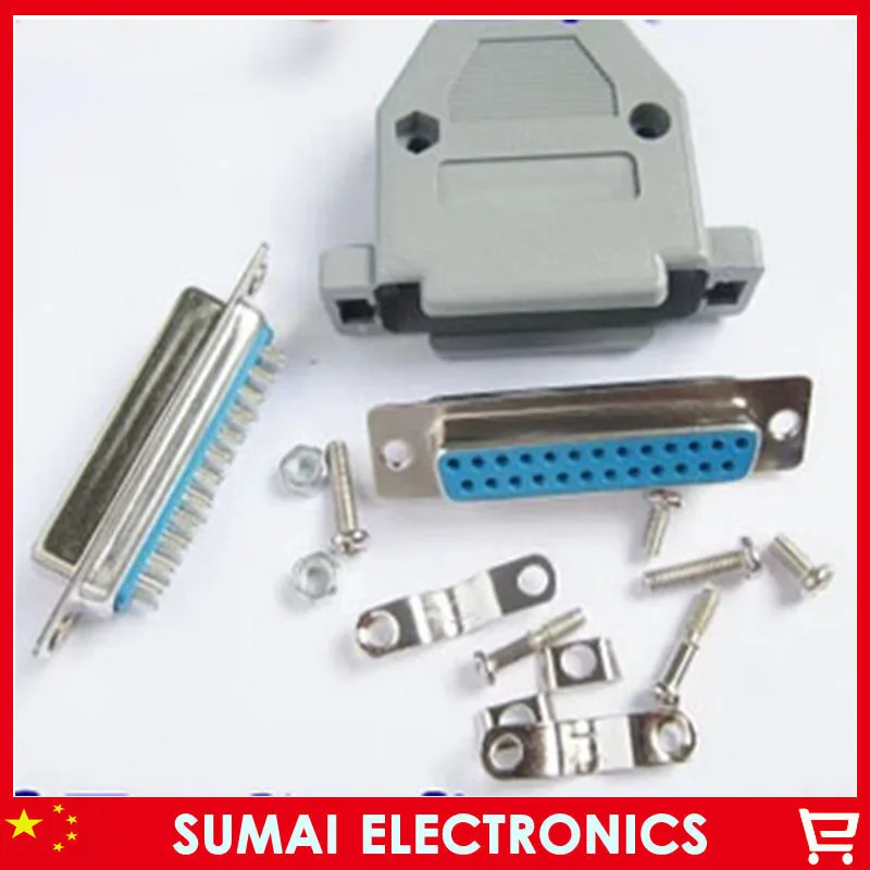 Серийный DB25 гнездовой разъем женский набор фоторазъем с пластиковым
