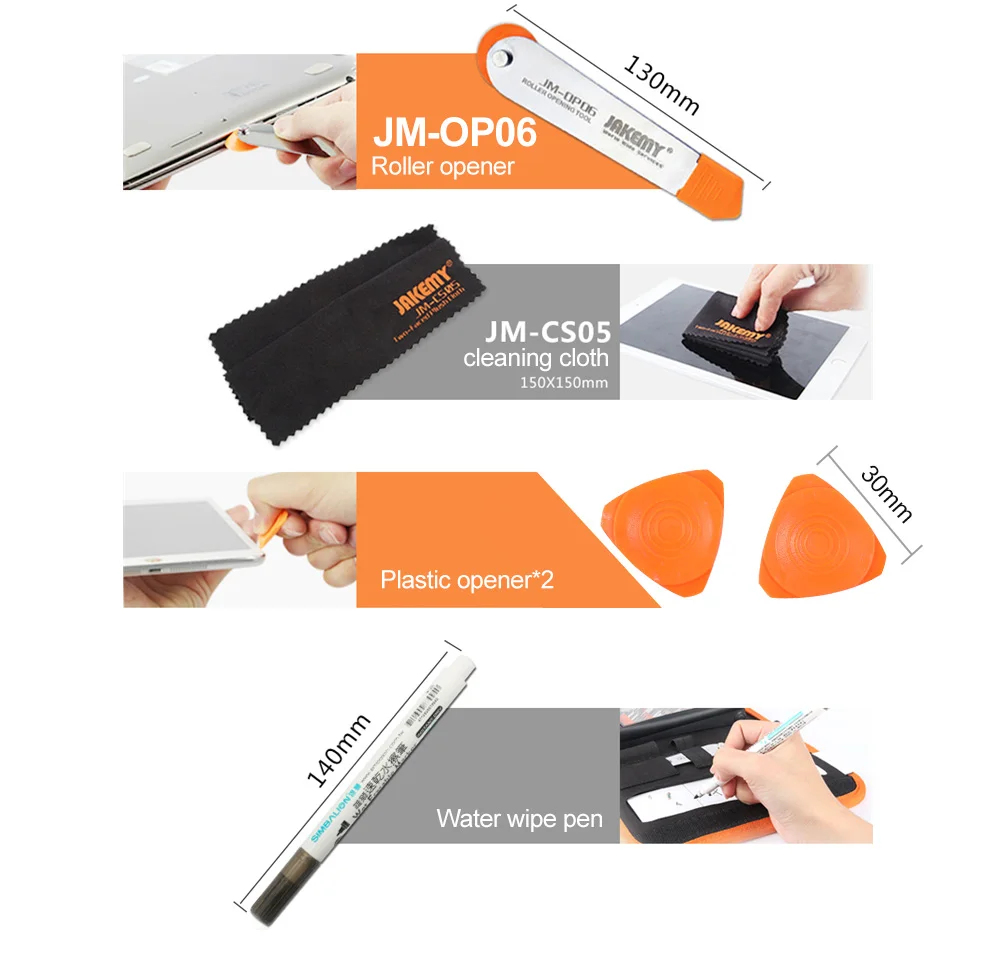 Jakemy JM-P13 ремонт ручных инструментов Набор для iphone ipad huawei xiaomi samsung смартфонов компьютер ремонт инструменты