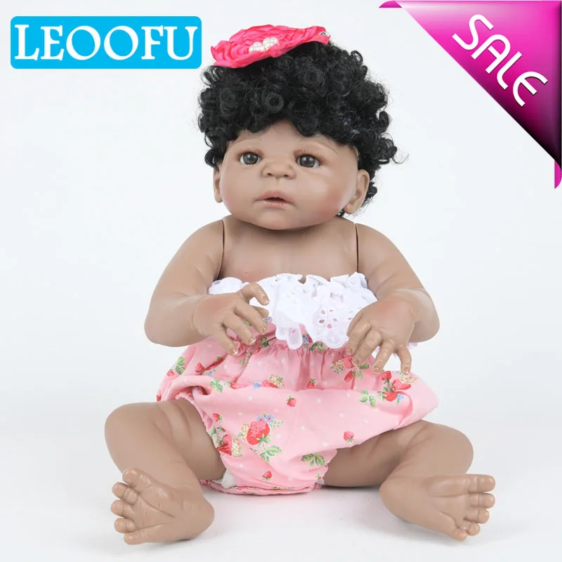 LEOOFU 55 см 22 inch Мягкие силиконовые bebe куклы reborn Рождественские подарки сюрприз