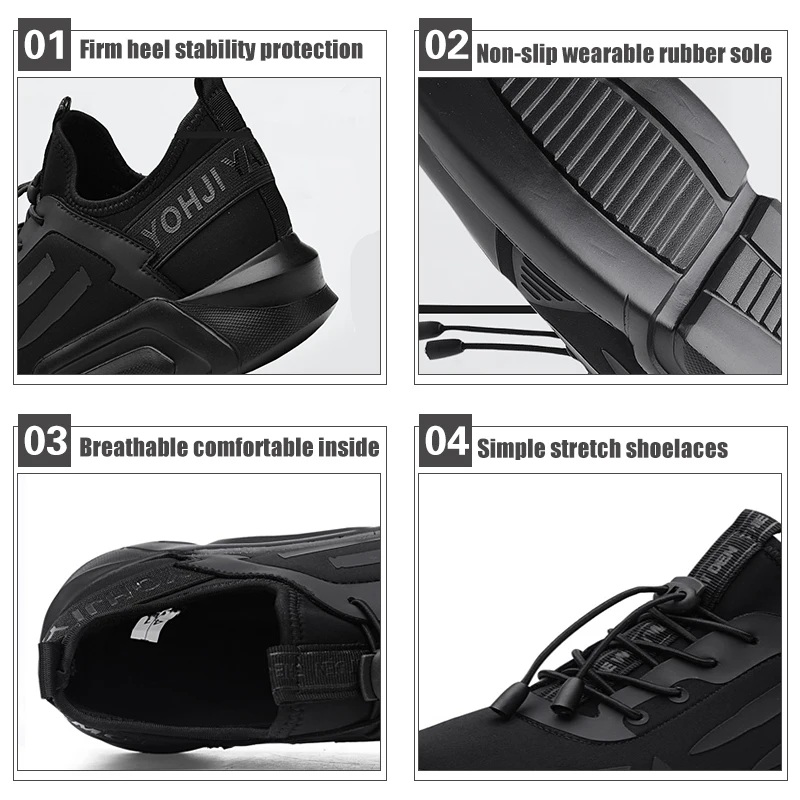 Осенняя мужская обувь дышащая повседневная черного цвета мужские кроссовки из