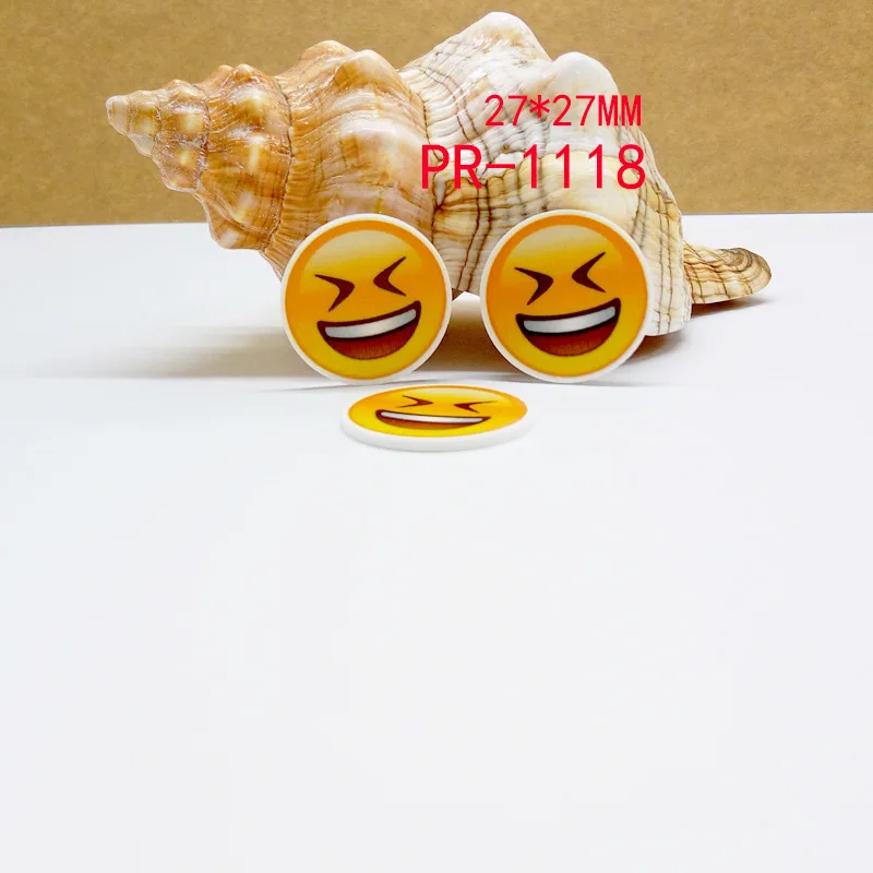 Каваи мультфильм Экспрессия фигурка лицо украшение дома плоский задний полимер