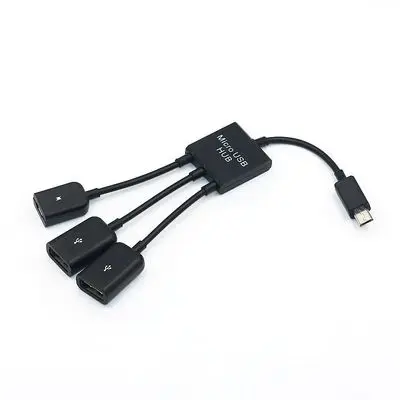 Адаптер 3 в 1 Micro usb хаб штекер Гнездо Двойной USB 2 0 адаптер хоста OTG Кабель