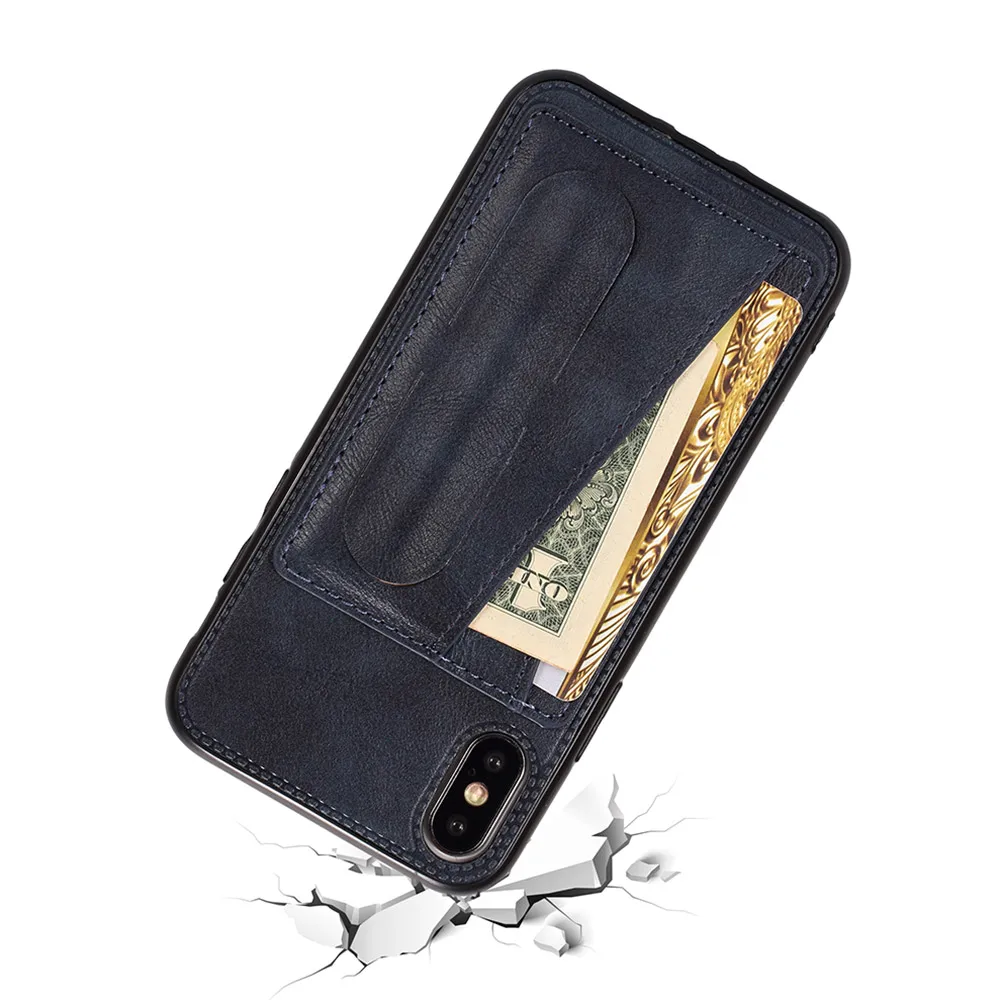 KISSCASE PU leather Case For iPhone X XR XS MAX 7 8 Plus Card Solt Retro Phone 6 6S Cover Funda |