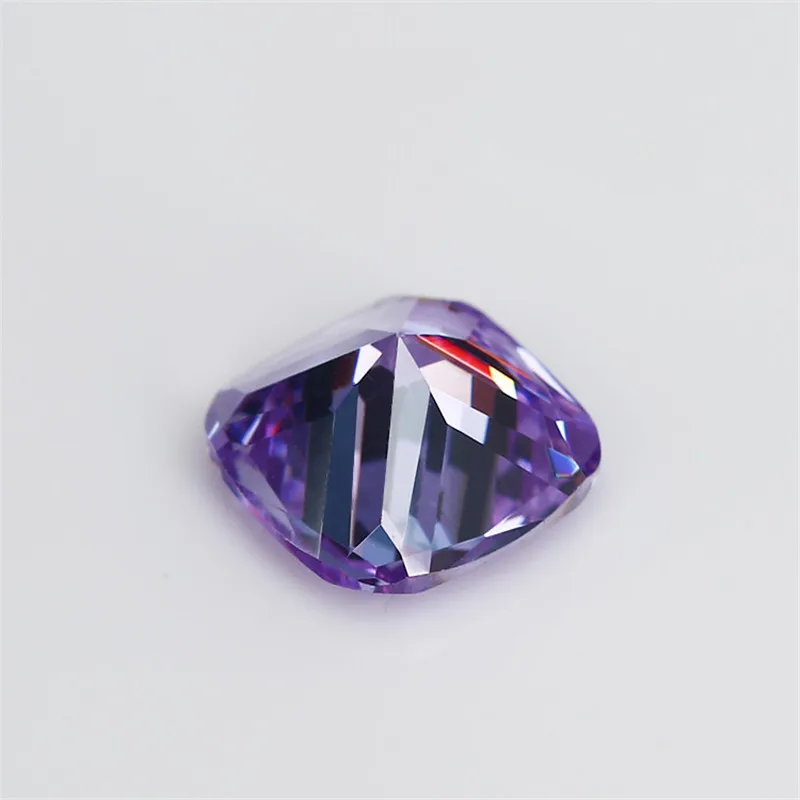 5x5~12x12mm Lavender Color Cushion Cut Shape Loose CZ Stone Beads Brilliant 5A Synthetic Gems Cubic Zirconia | Украшения и