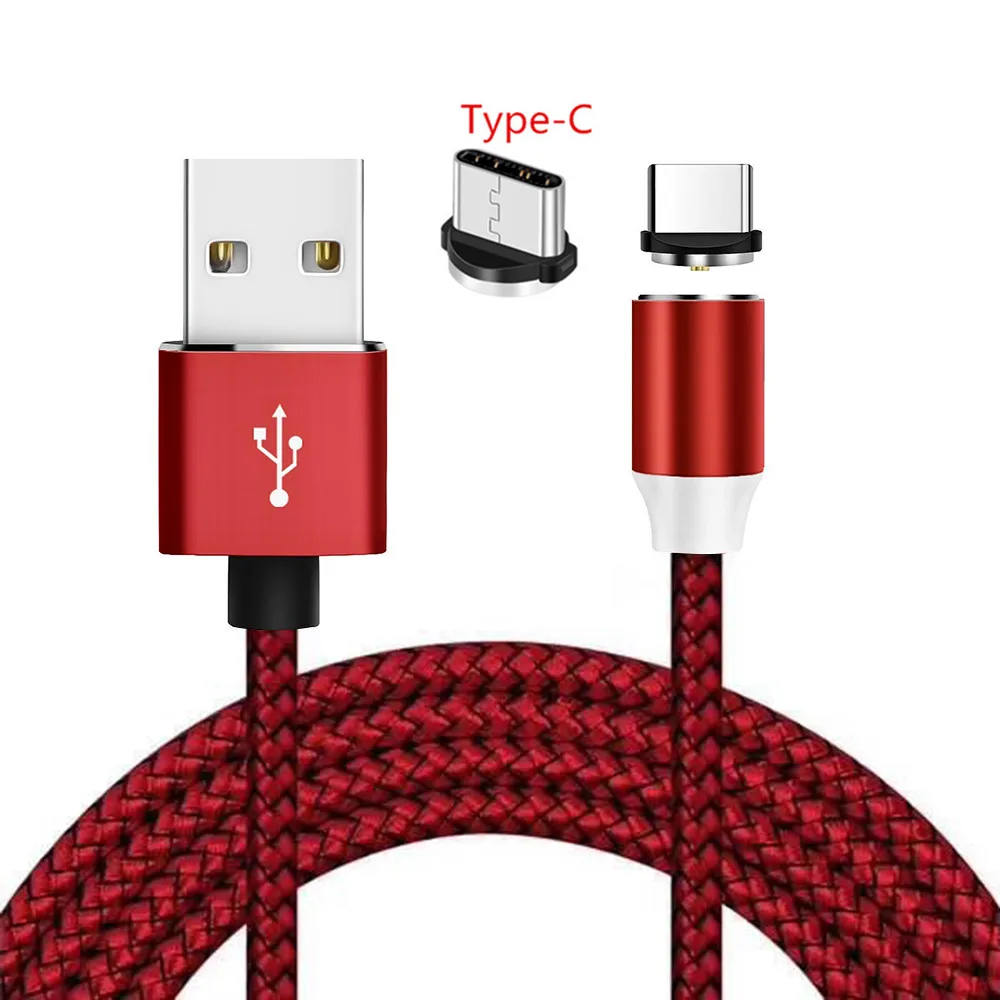 Светодиодный магнитный кабель Micro USB 8 Pin для iPhone 7 6 5 X XS Huawei P30 Pro Type C передачи данных