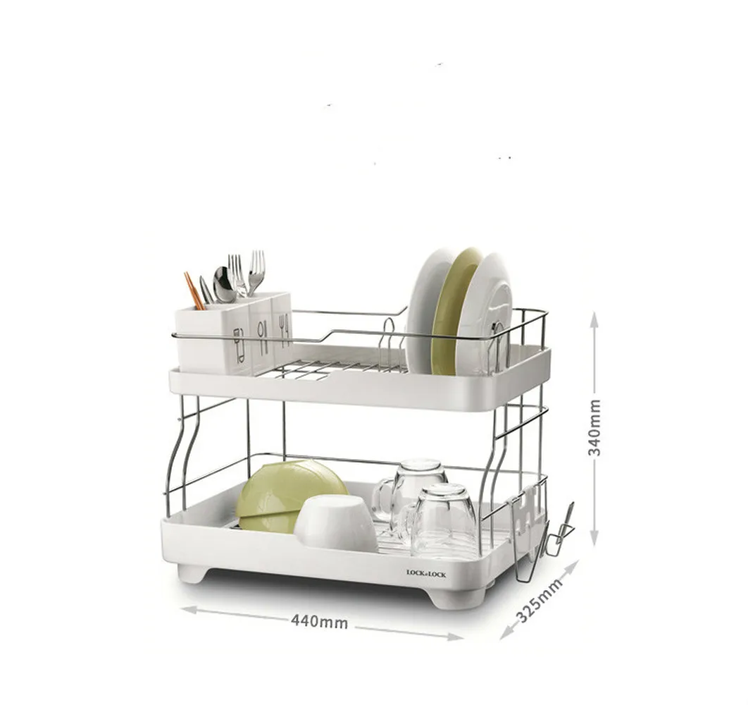 Дренажная стойка из нержавеющей стали с двойным диском, посуда, содержащая стеллажи для хранения, кухонная стойка LU4195