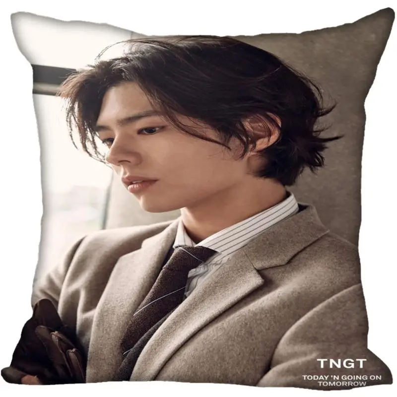 5 На заказ Kpop Park Bo Gum печатные квадратные шелковые наволочки 40x40 см, 35x35 см одна сторона атласная Наволочка логотип - Цвет: 5