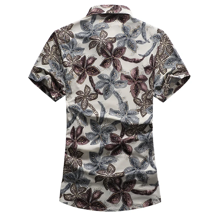 Модные рубашки для мужчин отдыха большие размеры короткий рукав летний бренд