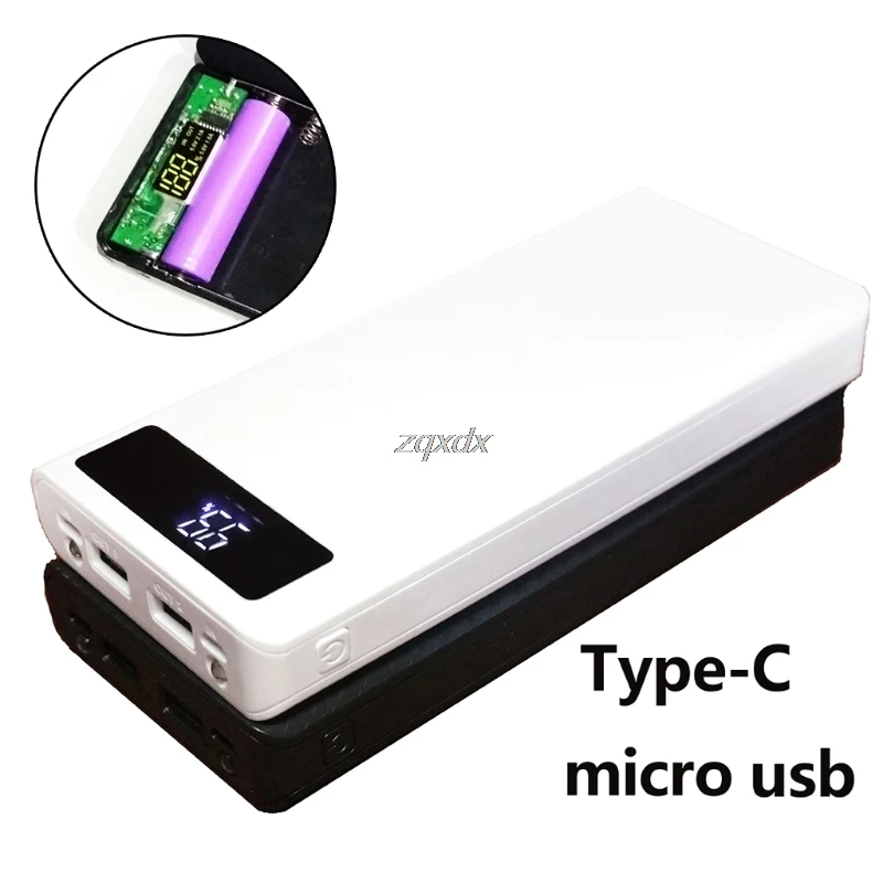 Портативный тонкий двойной USB светильник рь 8x18650 аккумулятор DIY внешний чехол для
