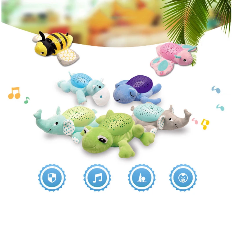 Плюшевые удобные игрушки проектор со звуком светильник детская Спящая кукла 0 3