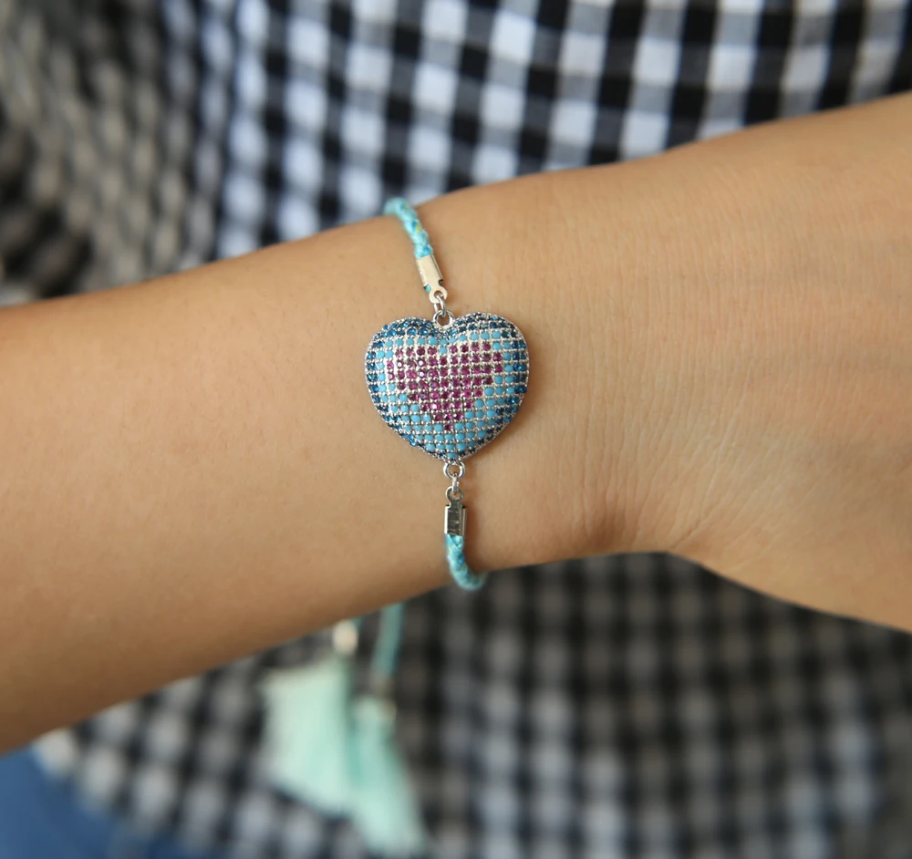 Горячая продажа модный проложить Бирюзовый Шарм Соединительный шнур Diy