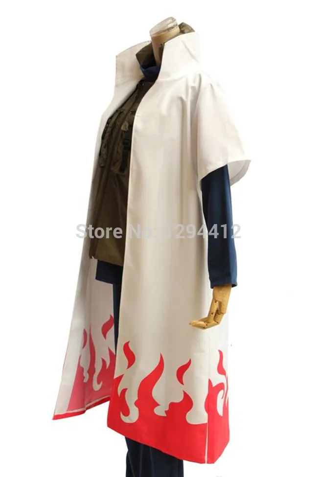Аниме Наруто Косплей Костюм Yondaime Hokage Namikaze Минато униформа плащ Какаши учительницы шесть Yondaime костюм наряд для мужчин