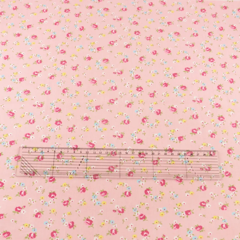 Sewing Cloth Craft Teramila Fabrics Tecido Pink Floral Cotton Fabric Quilting Bedding Decoration Tissue Home Textile Patchwork|patchwork