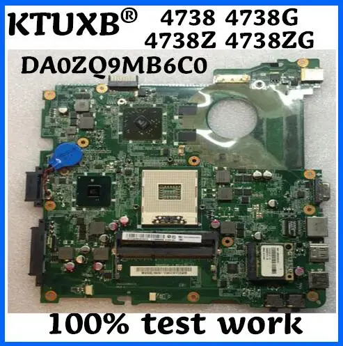 KTUXB для acer aspire 4738 4738G 4738Z 4738ZG материнская плата для ноутбука DA0ZQ9MB6C0 MBRBL06001 HM55 DDR3 HD4500 Бесплатный процессор тестовая работа