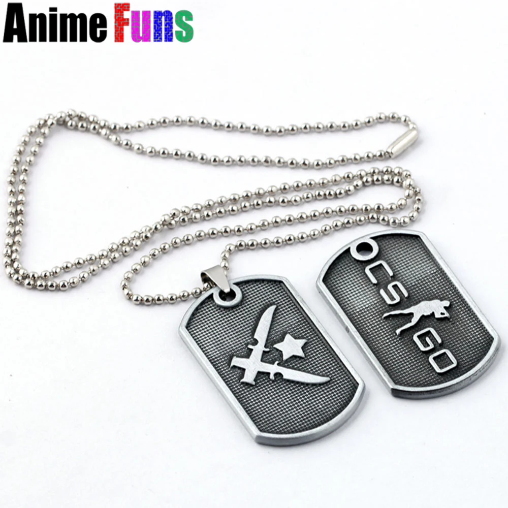 Игровой CS Go T/CT логотип команды собачья бирка кулон колье ожерелье для женщин